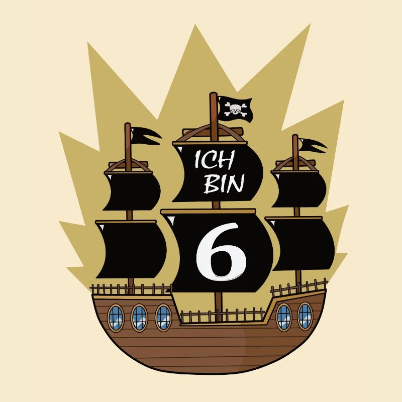 6. Geburtstag Junge Piratenschiff