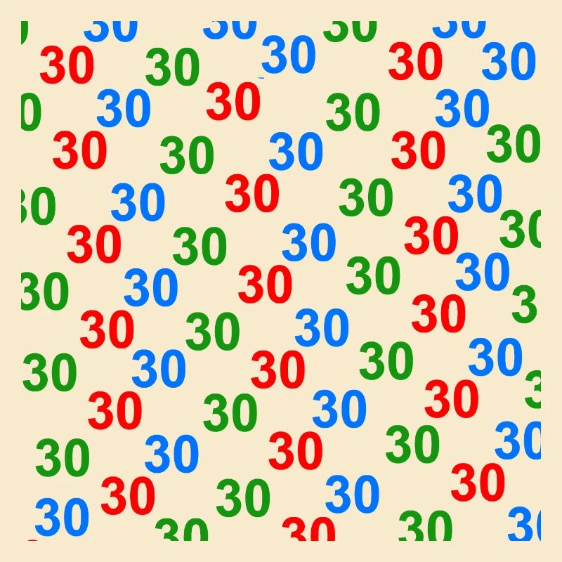 30, unisex, geburtstagsmuster