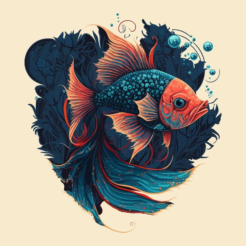 Belle illustration de poisson