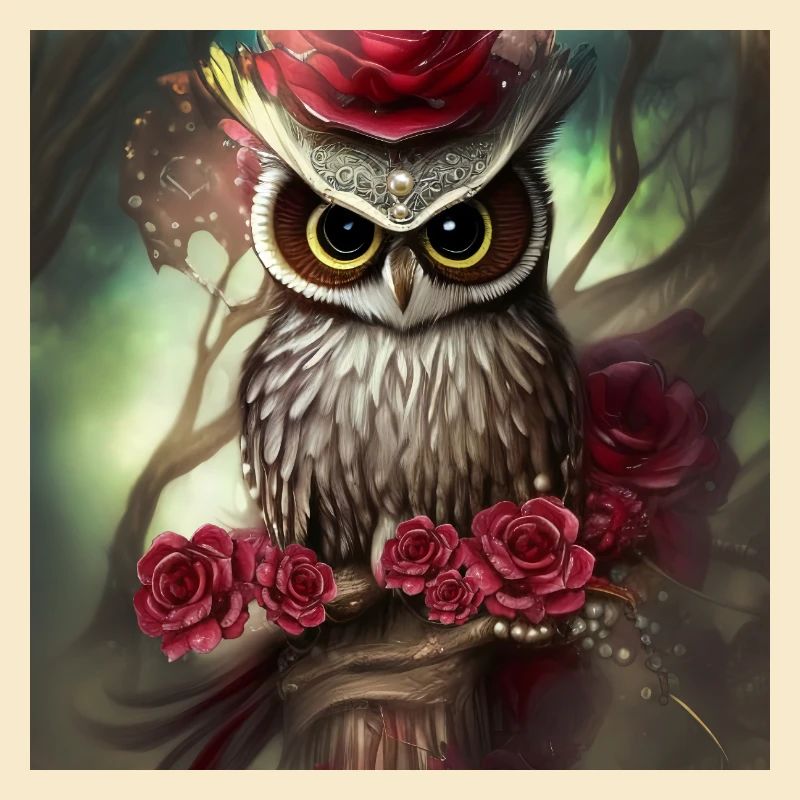 Schöne Eule der Vogel der Nacht