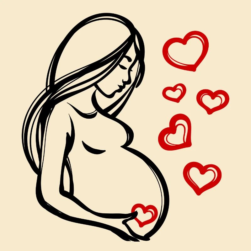 Coeur Grossesse Bébé Ventre Déclaration Enceinte