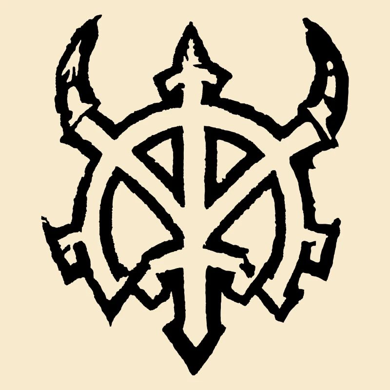 Symbol vikings avec corne, noir