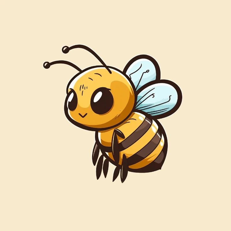Abeille comique mignonne