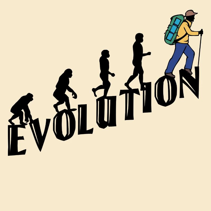 Wandern Evolution Wanderer Wanderung Klettern