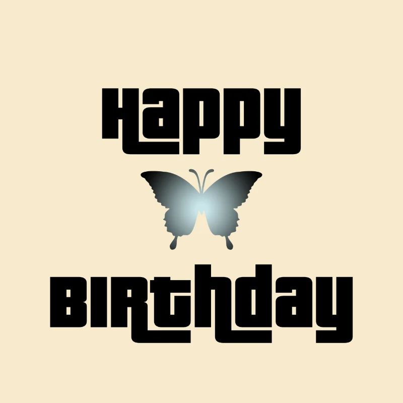 Joyeux anniversaire Butterfly Design