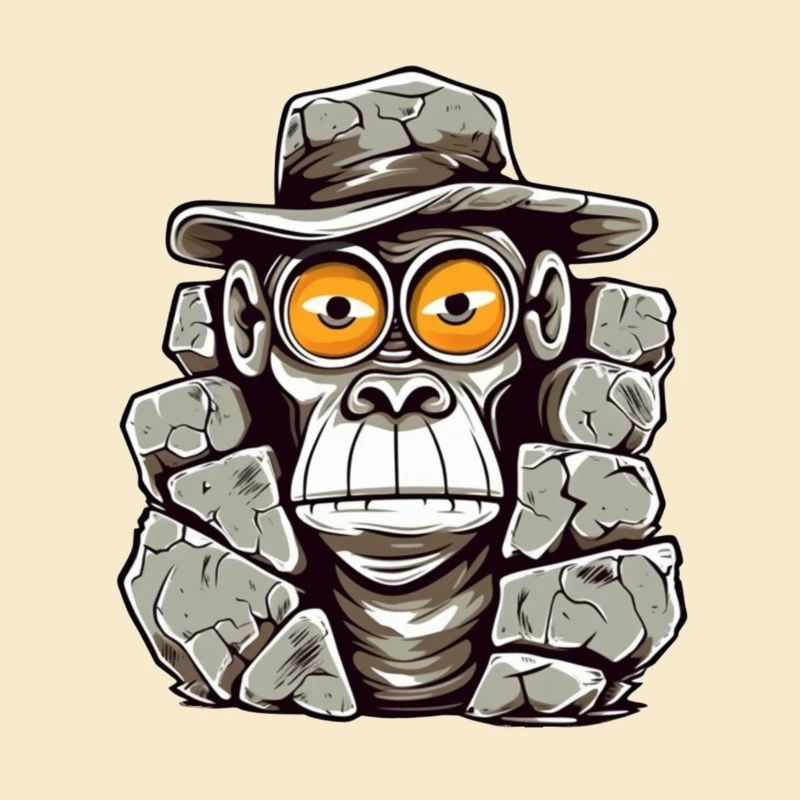 Conception de t-shirt singe de l’âge de pierre