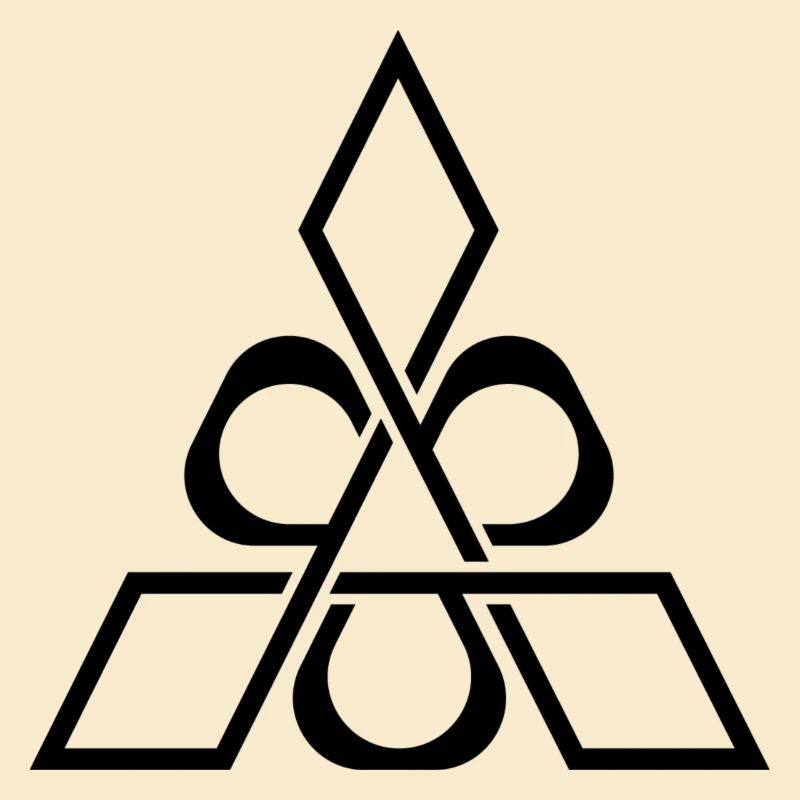 Abstract triangle and rings design