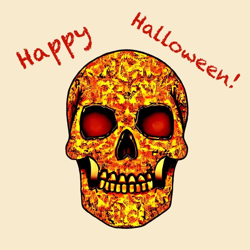 Scary Halloween skull