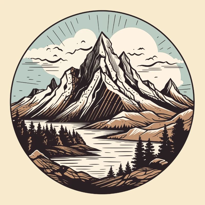 Runder Bergsee Landschaft