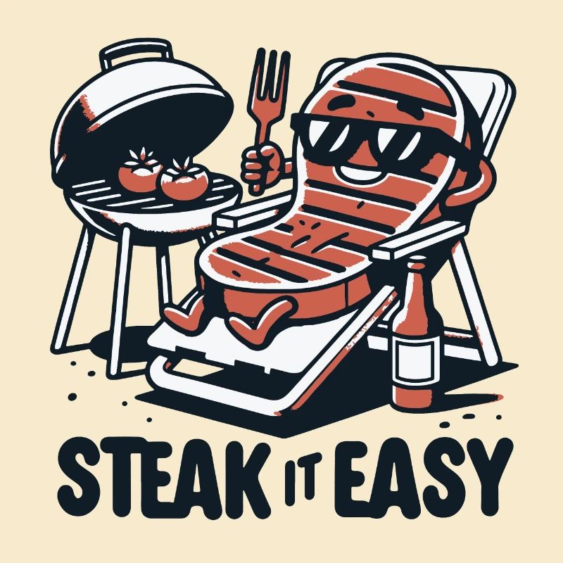 Steak It Easy Grilling Grill Cadeau Funny Chill