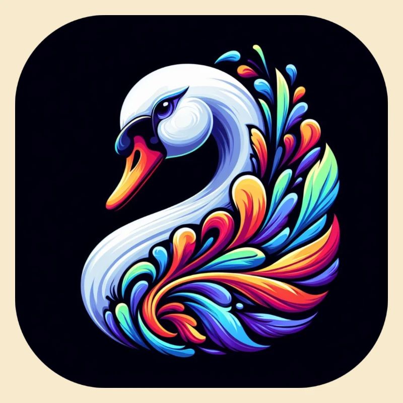 Schwan Tier Vogel Bunt Comic