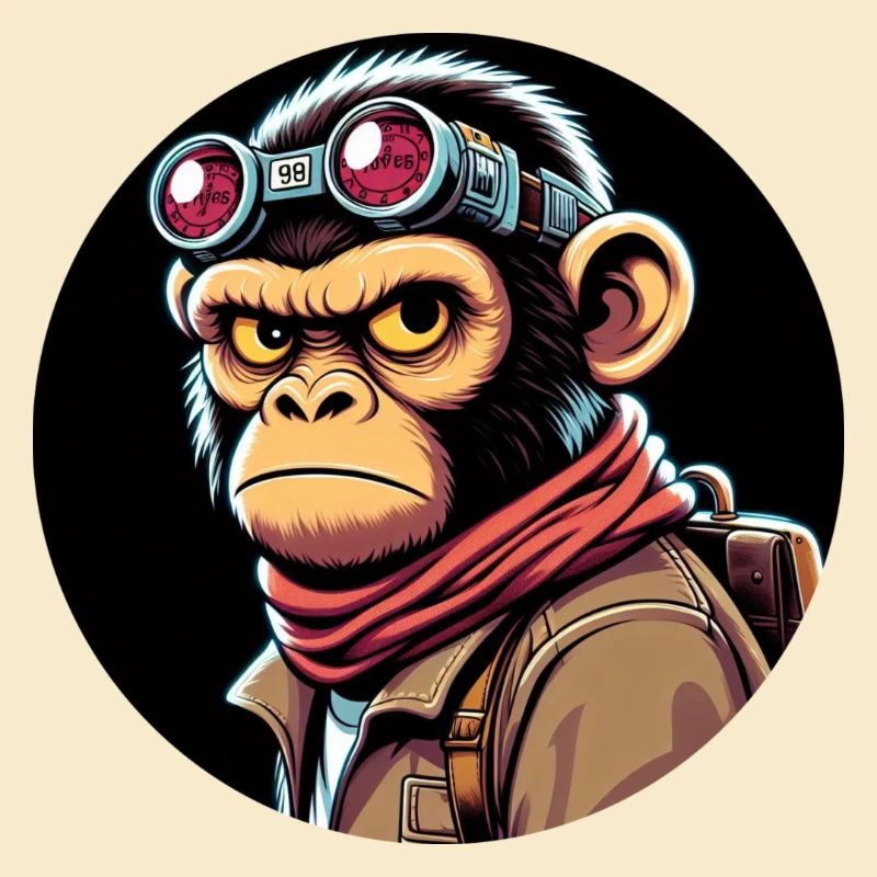Monkey with glasses Evil Eye
