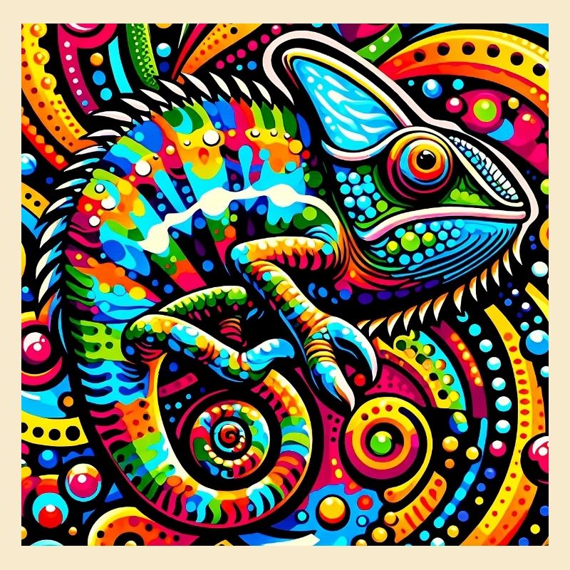 Chamäleon Pop Art
