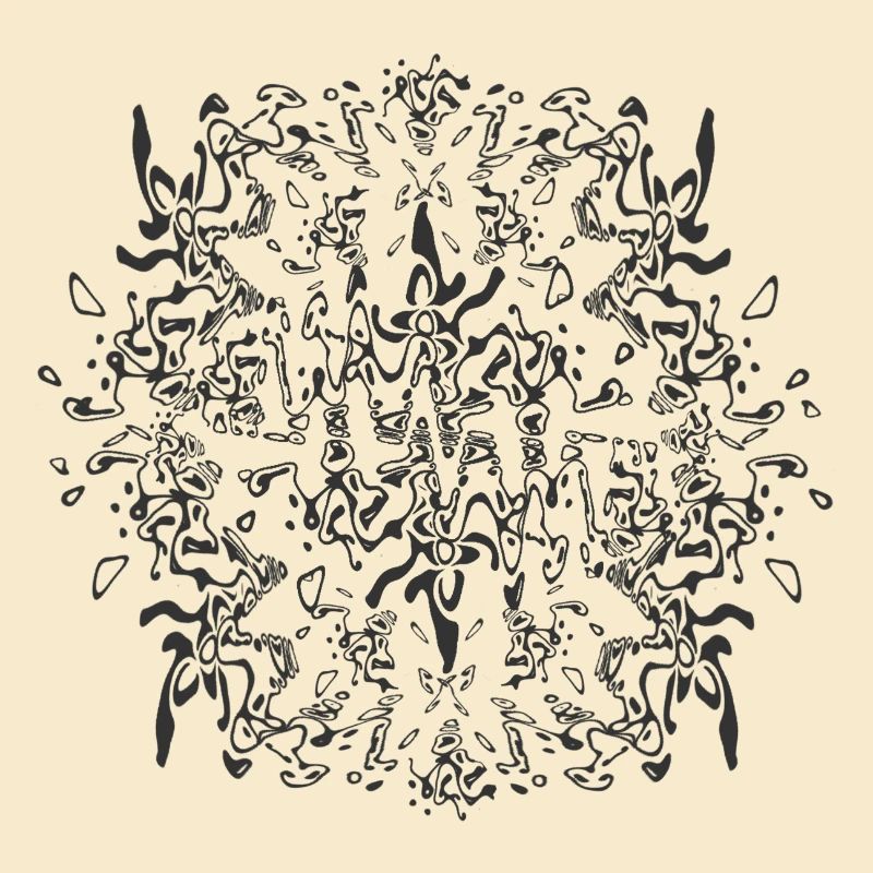 Abstract Black Mandala Pattern