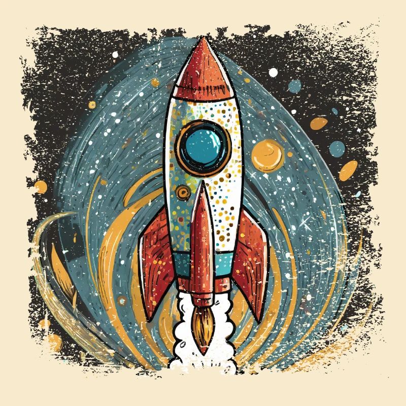 Fusée au design élégant