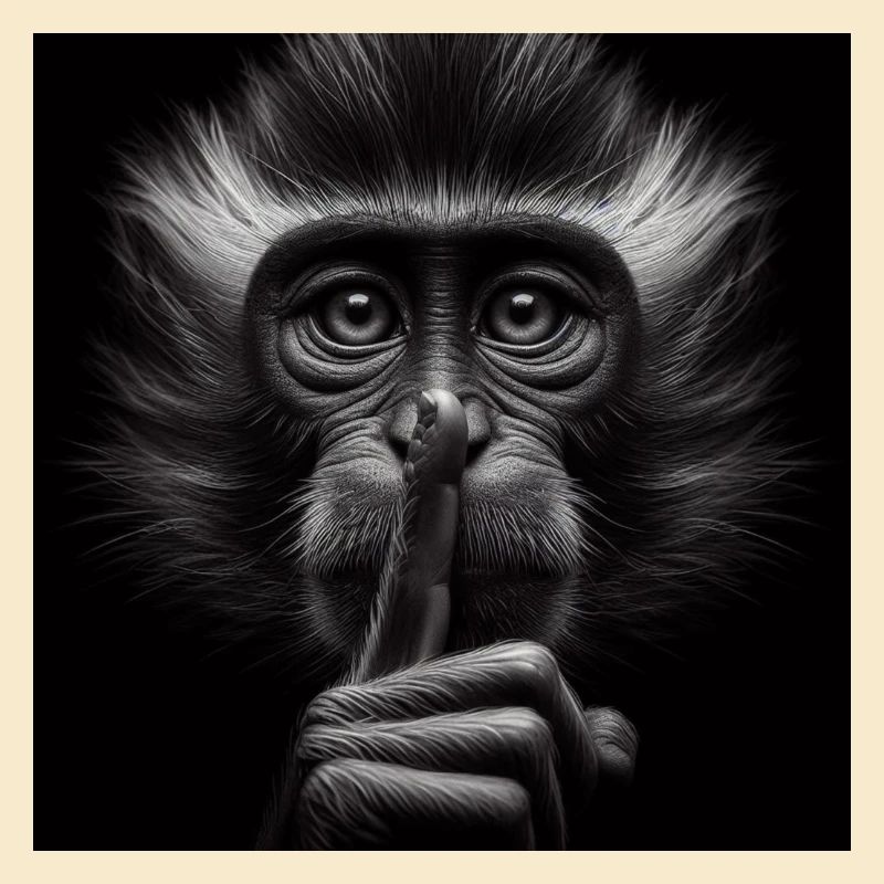 Ein schweigender Affe