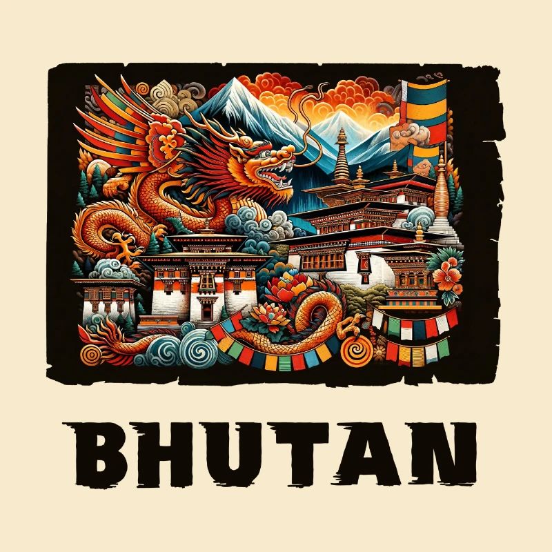 Bhutan Thimphu Drache Südasien
