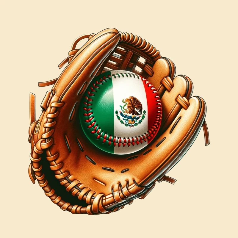 Mexiko Flagge Baseball Design