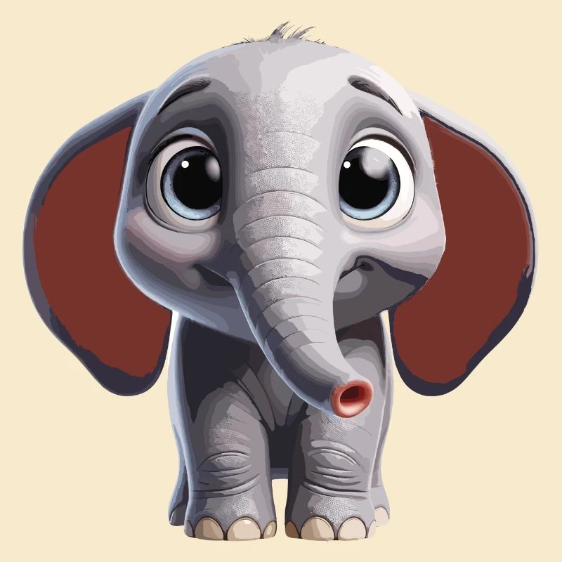 Conception artistique d’éléphant mignon