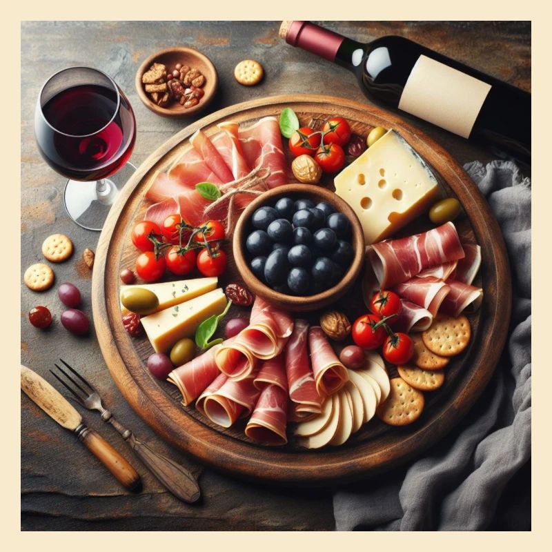 Serrano ham and cheese