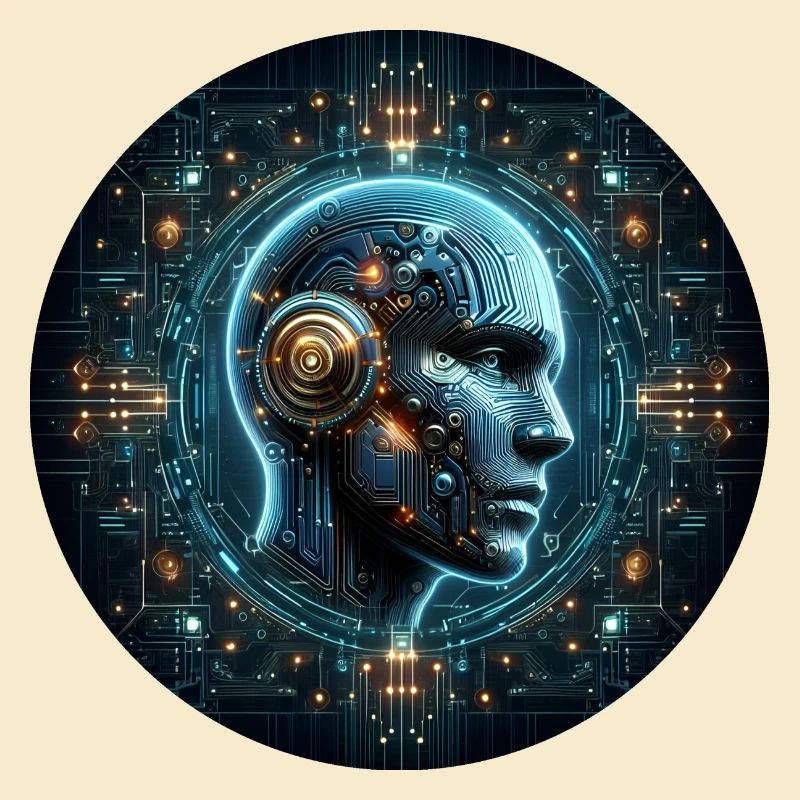 Künstliche Intelligenz Cyber Kopf Tech