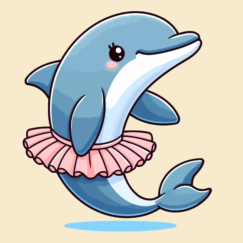 Balletic Dolphin: Graceful Waves