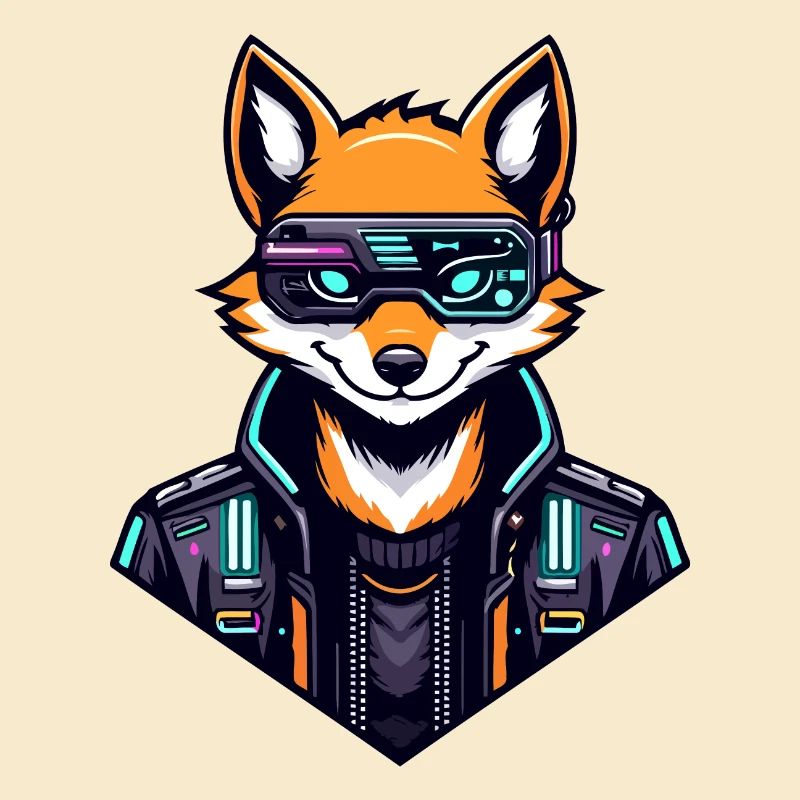Cyber Fox Néon Tech Sauvage