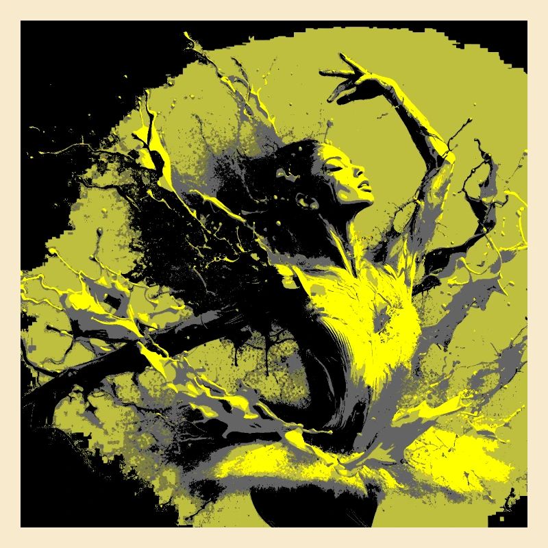 Neoexpressionistischer Tanz voller Farben