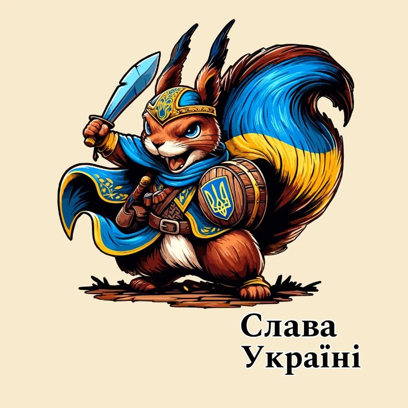 Cooles Ukraine Kämpfer Eichhörnchen