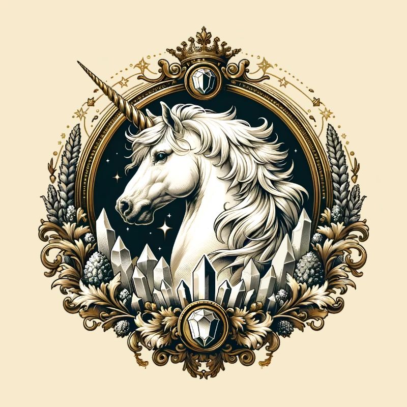 majestueuse licorne décorée avec art