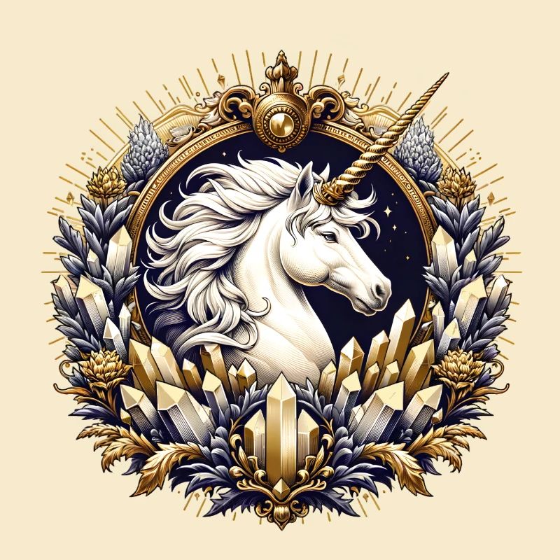 majestueuse licorne décorée avec art