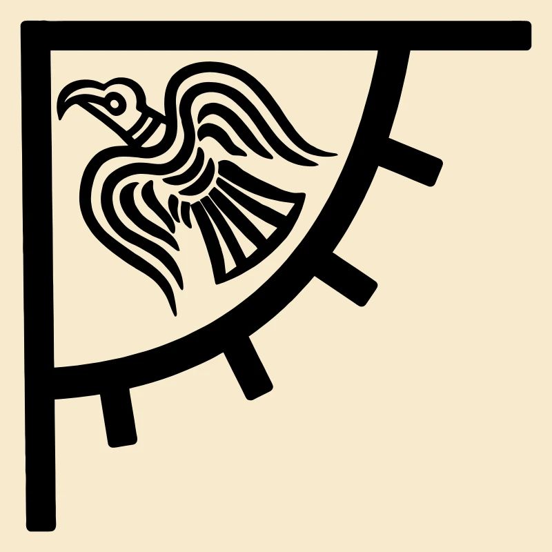 Wikingerflagge Ecke Rabe
