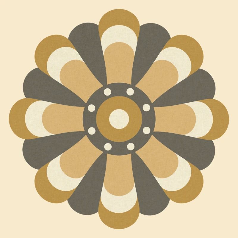 Fleur dorée et brune