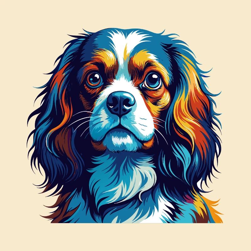 Cavalier King Charles Spaniel Hunderasse Karikatur
