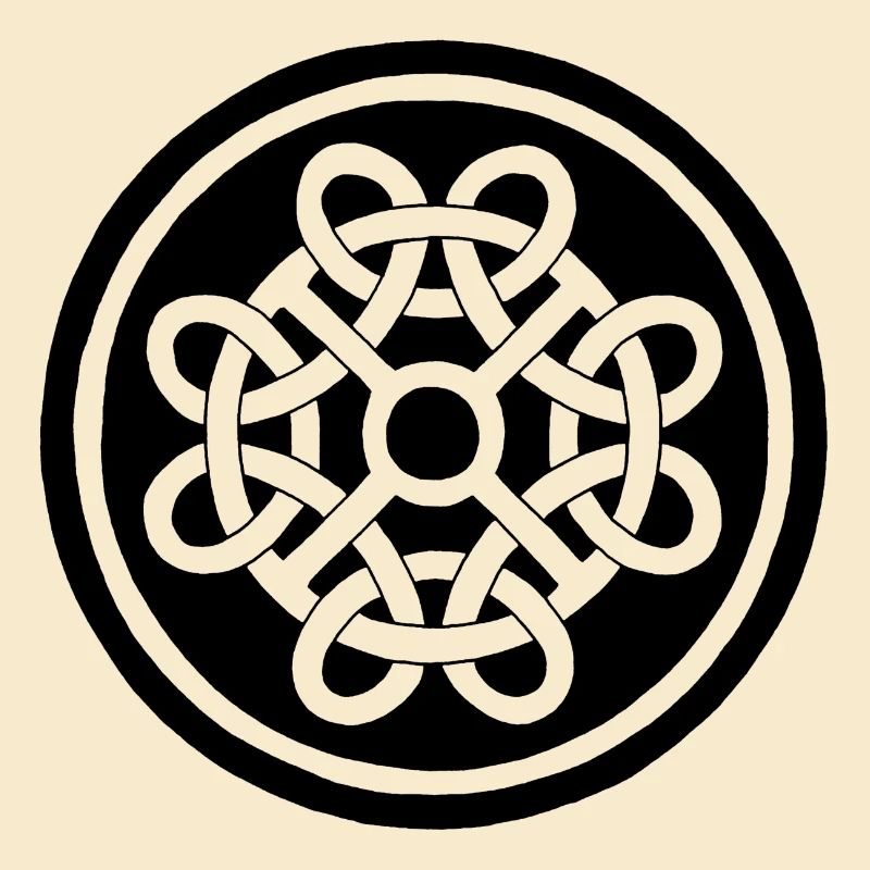 Fleur celte et talisman noir