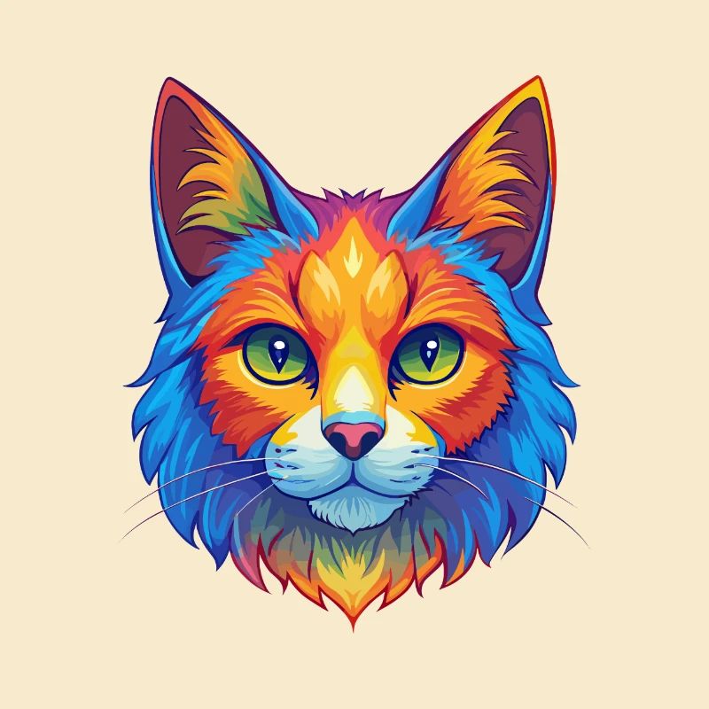Chat turc de Van, dessin animé kawaii, animal de compagnie