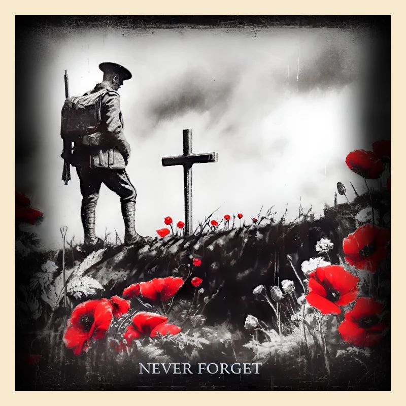 World war 2 remembrance day painting. Never Forget