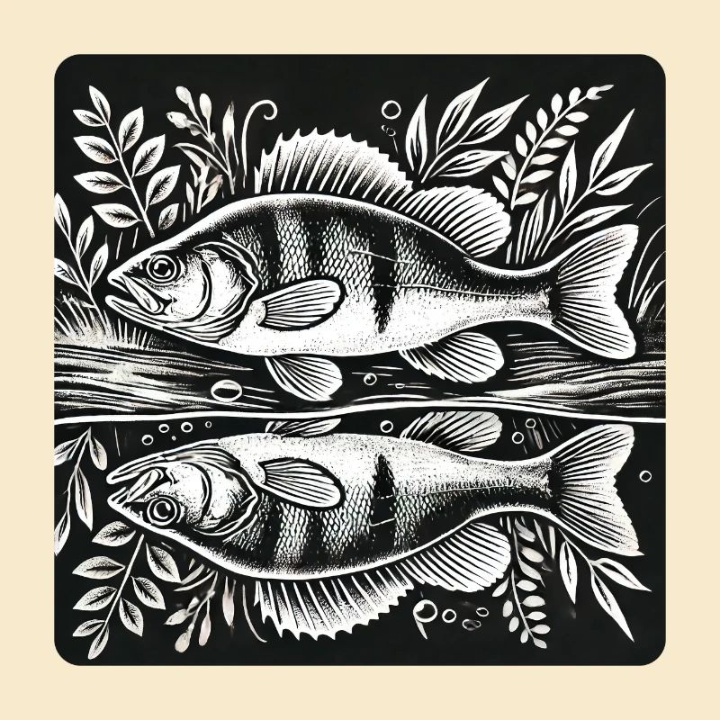 Barsch Angler Silhouette Design