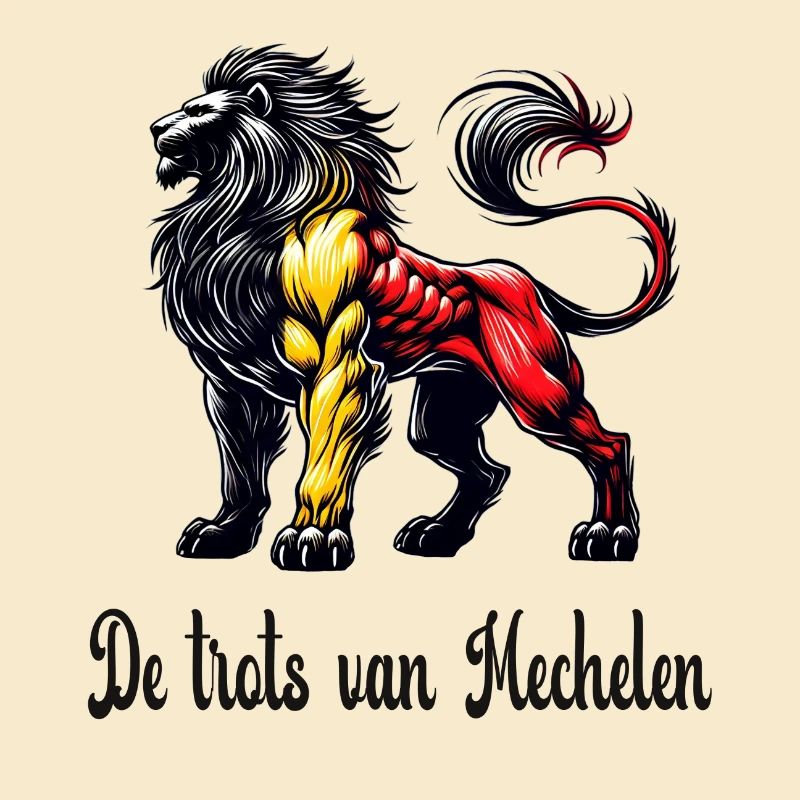 Mechelen Löwe Flaggen Design
