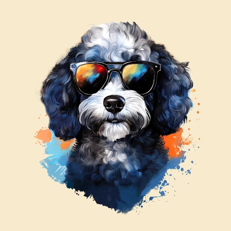 Poodle with sunglasses