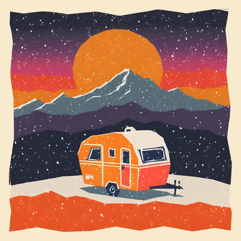 Orange Winter Camping