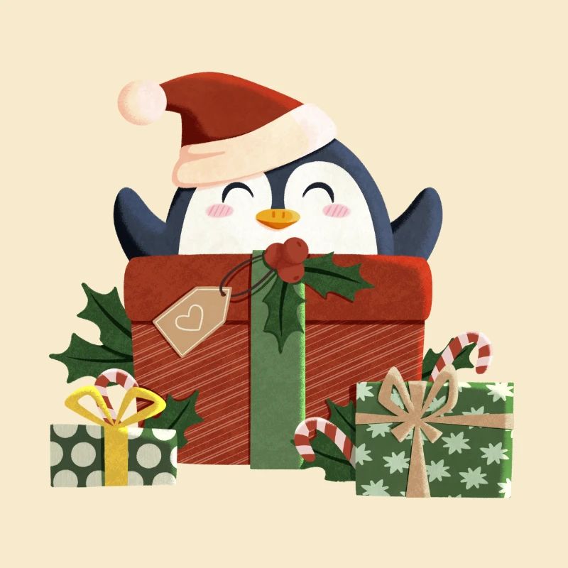Le pingouin vous souhaite un joyeux Noël