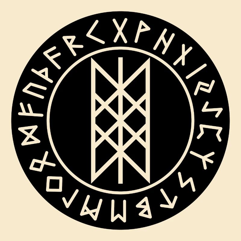 Wyrd black rune circle