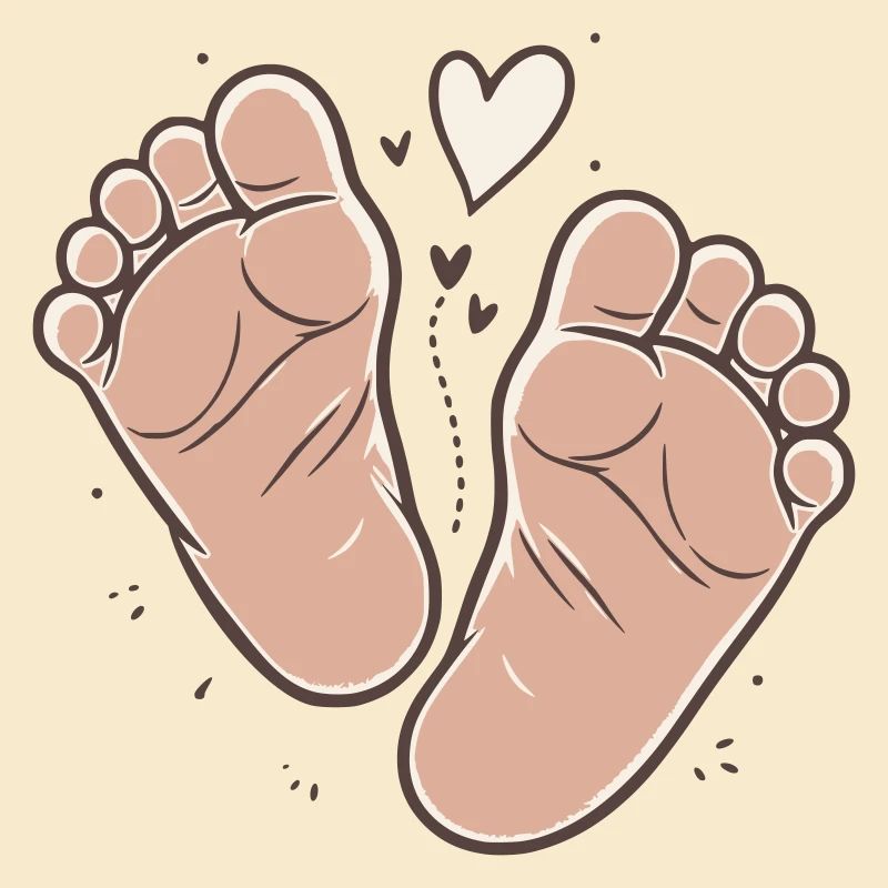 Mignons Pieds de Bébé Pieds de Bébé