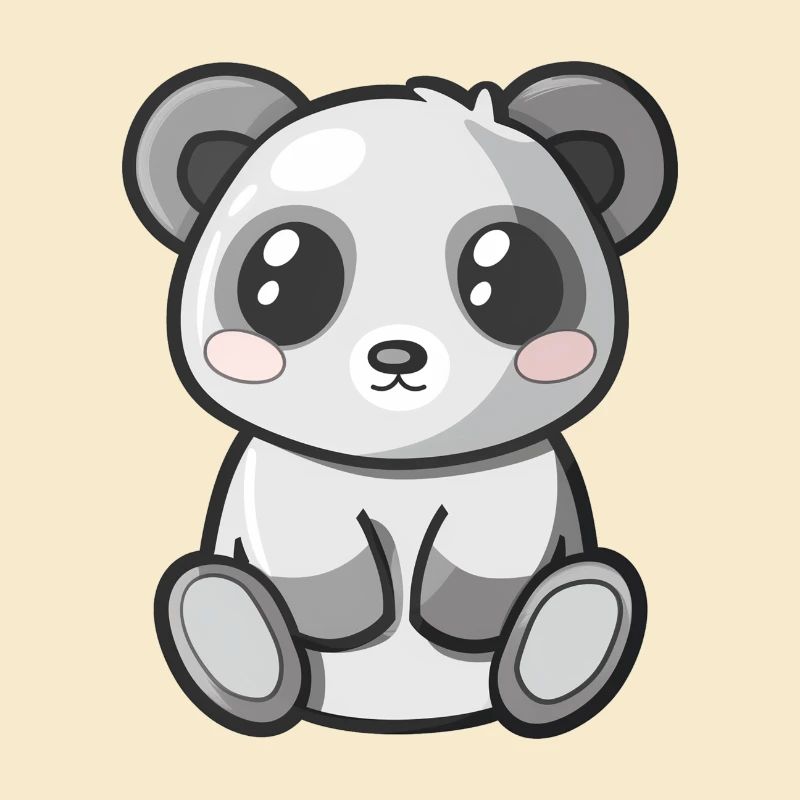 kawaii panda, teddy bear, cute panda