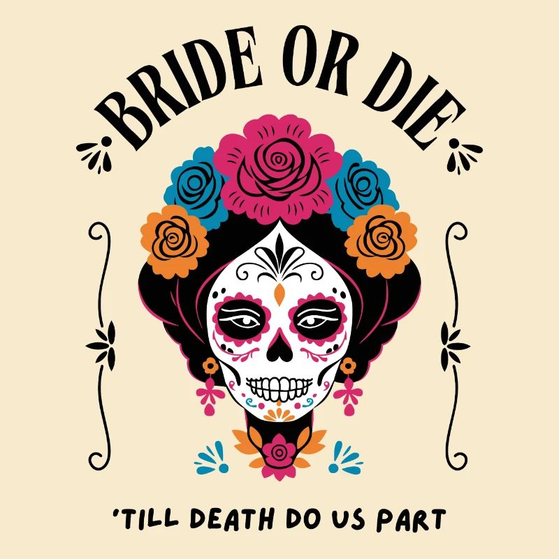 Bride or Die – Sugar Skull Design