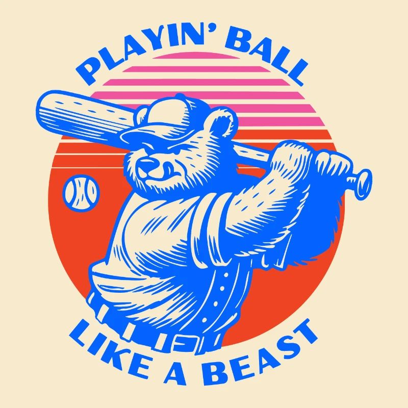 Ours de baseball de style rétro