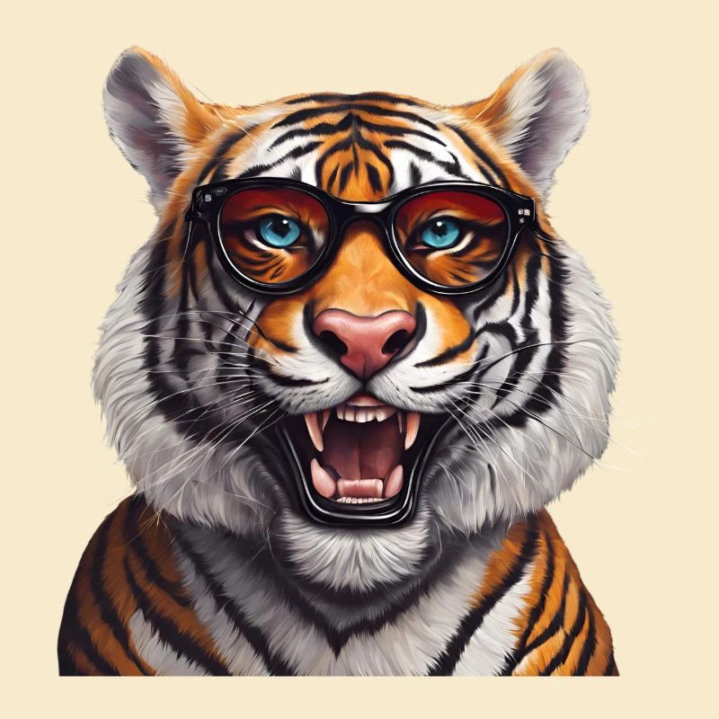 Tigre intelligent avec conception de lunettes
