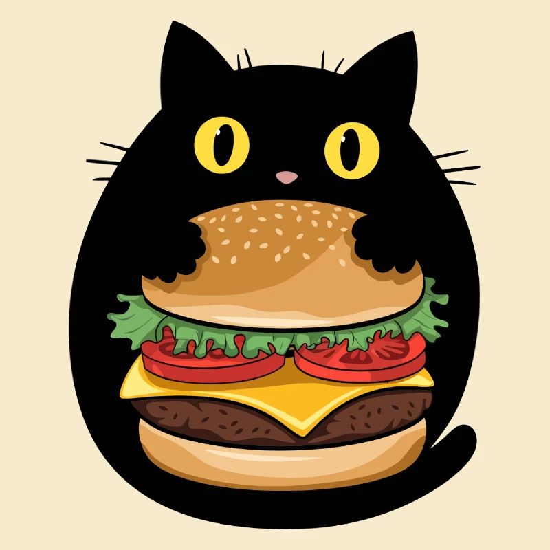 Burger Katze Pop Art