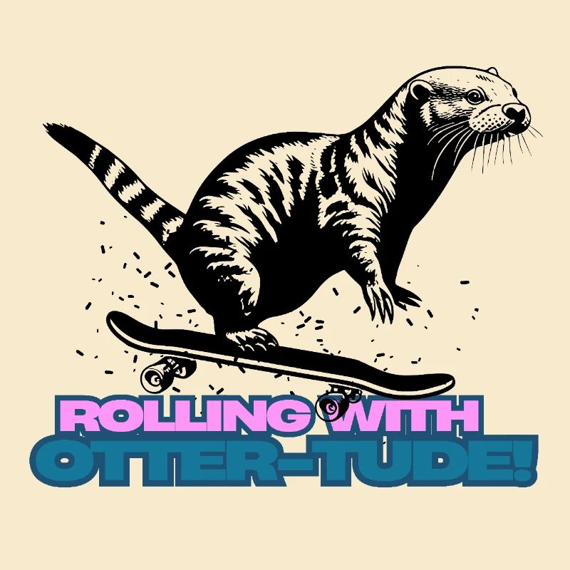 Rolling with otter-tude Skateboard Otter
